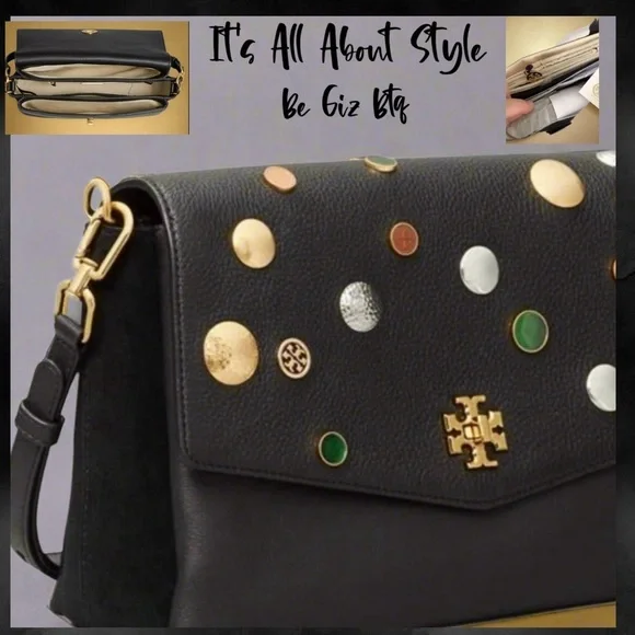 Tory Burch Authentic Kira Mixed Materials Embellished Unique Bag Limited Edition